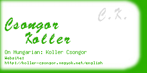 csongor koller business card